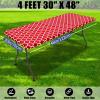 imageSmiry 2 Pack Rectangle Table Cloth 6 Foot Waterproof Elastic Fitted Tablecloths Windproof Washable Polyester Table Cover for Picnic Camping Outdoor Grey 30quotx72quotRed