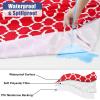 imageSmiry 2 Pack Rectangle Table Cloth 6 Foot Waterproof Elastic Fitted Tablecloths Windproof Washable Polyester Table Cover for Picnic Camping Outdoor Grey 30quotx72quotRed