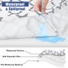 imageSmiry 2 Pack Rectangle Table Cloth 6 Foot Waterproof Elastic Fitted Tablecloths Windproof Washable Polyester Table Cover for Picnic Camping Outdoor Grey 30quotx72quotGrey