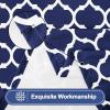 imageSmiry 2 Pack Rectangle Table Cloth 6 Foot Waterproof Elastic Fitted Tablecloths Windproof Washable Polyester Table Cover for Picnic Camping Outdoor Grey 30quotx72quotNavy