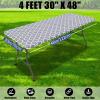 imageSmiry 2 Pack Rectangle Table Cloth 6 Foot Waterproof Elastic Fitted Tablecloths Windproof Washable Polyester Table Cover for Picnic Camping Outdoor Grey 30quotx72quotGrey