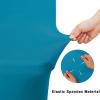 imageSmiry 2 Pack Spandex Table Cloth 6FT Elastic Fitted Stretch Tablecloths Washable and Wrinkle Free Rectangular Patio Table Cover for Outdoor Wedding Banquet ampamp Parties Navy 72Lx30Wx30H InchTeal