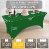 imageSmiry 2 Pack Spandex Table Cloth 6FT Elastic Fitted Stretch Tablecloths Washable and Wrinkle Free Rectangular Patio Table Cover for Outdoor Wedding Banquet ampamp Parties Navy 72Lx30Wx30H InchEmerald Green