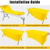 imageSmiry 2 Pack Spandex Table Cloth 6FT Elastic Fitted Stretch Tablecloths Washable and Wrinkle Free Rectangular Patio Table Cover for Outdoor Wedding Banquet ampamp Parties Navy 72Lx30Wx30H InchYellow