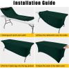 imageSmiry 2 Pack Spandex Table Cloth 6FT Elastic Fitted Stretch Tablecloths Washable and Wrinkle Free Rectangular Patio Table Cover for Outdoor Wedding Banquet ampamp Parties Navy 72Lx30Wx30H InchHunter Green