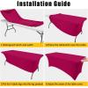 imageSmiry 2 Pack Spandex Table Cloth 6FT Elastic Fitted Stretch Tablecloths Washable and Wrinkle Free Rectangular Patio Table Cover for Outdoor Wedding Banquet ampamp Parties Navy 72Lx30Wx30H InchFuchsia