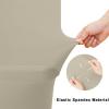 imageSmiry 2 Pack Spandex Table Cloth 6FT Elastic Fitted Stretch Tablecloths Washable and Wrinkle Free Rectangular Patio Table Cover for Outdoor Wedding Banquet ampamp Parties Navy 72Lx30Wx30H InchTaupe
