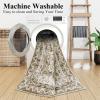 imageSmiry 4x6 Area Rugs for Living Room Machine Washable Non Slip Vintage Retro Rugs Low Pile Lightweight Boho Floral Printed Floor Carpets Rugs for Bedroom Dining Room Home Office BeigeBrown