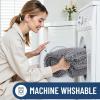 imageSmiry Bathroom Rugs Set 2 Piece Soft Absorbent Chenille Bath Mat and UShaped Toilet Rug Set Non Slip Shaggy Bath Carpet for Tub Shower and Floor 30x2024x20 BlackGrey