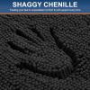 imageSmiry Bathroom Rugs Set 2 Piece Soft Absorbent Chenille Bath Mat and UShaped Toilet Rug Set Non Slip Shaggy Bath Carpet for Tub Shower and Floor 30x2024x20 BlackBlack