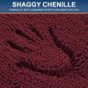 imageSmiry Bathroom Rugs Set 2 Piece Soft Absorbent Chenille Bath Mat and UShaped Toilet Rug Set Non Slip Shaggy Bath Carpet for Tub Shower and Floor 30x2024x20 BlackBurgundy