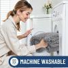 imageSmiry Bathroom Rugs Set 2 Piece Soft Absorbent Chenille Bath Mat and UShaped Toilet Rug Set Non Slip Shaggy Bath Carpet for Tub Shower and Floor 30x2024x20 BlackGrey