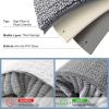 imageSmiry Bathroom Rugs Set 2 Piece Soft Absorbent Chenille Bath Mat and UShaped Toilet Rug Set Non Slip Shaggy Bath Carpet for Tub Shower and Floor 30x2024x20 BlackGrey