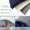 imageSmiry Bathroom Rugs Set 2 Piece Soft Absorbent Chenille Bath Mat and UShaped Toilet Rug Set Non Slip Shaggy Bath Carpet for Tub Shower and Floor 30x2024x20 BlackNavy Blue