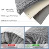 imageSmiry Bathroom Rugs Set 2 Piece Soft Absorbent Chenille Bath Mat and UShaped Toilet Rug Set Non Slip Shaggy Bath Carpet for Tub Shower and Floor 30x2024x20 BlackGrey