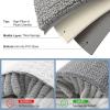 imageSmiry Bathroom Rugs Set 2 Piece Soft Absorbent Chenille Bath Mat and UShaped Toilet Rug Set Non Slip Shaggy Bath Carpet for Tub Shower and Floor 30x2024x20 BlackLight Grey