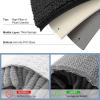 imageSmiry Bathroom Rugs Set 2 Piece Soft Absorbent Chenille Bath Mat and UShaped Toilet Rug Set Non Slip Shaggy Bath Carpet for Tub Shower and Floor 30x2024x20 BlackBlack