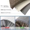imageSmiry Bathroom Rugs Set 2 Piece Soft Absorbent Chenille Bath Mat and UShaped Toilet Rug Set Non Slip Shaggy Bath Carpet for Tub Shower and Floor 30x2024x20 BlackCamel