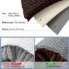 imageSmiry Bathroom Rugs Set 2 Piece Soft Absorbent Chenille Bath Mat and UShaped Toilet Rug Set Non Slip Shaggy Bath Carpet for Tub Shower and Floor 30x2024x20 BlackBrown