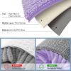 imageSmiry Bathroom Rugs Set 2 Piece Soft Absorbent Chenille Bath Mat and UShaped Toilet Rug Set Non Slip Shaggy Bath Carpet for Tub Shower and Floor 30x2024x20 BlackPurple