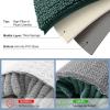 imageSmiry Bathroom Rugs Set 2 Piece Soft Absorbent Chenille Bath Mat and UShaped Toilet Rug Set Non Slip Shaggy Bath Carpet for Tub Shower and Floor 30x2024x20 BlackGreen