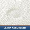 imageSmiry Bathroom Rugs Set 2 Piece Soft Absorbent Chenille Bath Mat and UShaped Toilet Rug Set Non Slip Shaggy Bath Carpet for Tub Shower and Floor 30x2024x20 BlackIvory