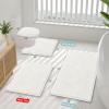 imageSmiry Bathroom Rugs Set 2 Piece Soft Absorbent Chenille Bath Mat and UShaped Toilet Rug Set Non Slip Shaggy Bath Carpet for Tub Shower and Floor 30x2024x20 BlackIvory