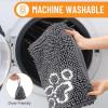 imageSmiry Chenille Dog Drying Towel Extra Absorbent Bath Towel for Mud Dogs Ultra Soft Quick Dry Pet Wash Mitt for Bathing Grooming and PostWalk Cleaning 31x13 Inches BlackDark Grey