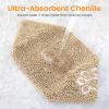 imageSmiry Chenille Dog Drying Towel Extra Absorbent Bath Towel for Mud Dogs Ultra Soft Quick Dry Pet Wash Mitt for Bathing Grooming and PostWalk Cleaning 31x13 Inches BlackBeige
