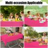 imageSmiry Disposable Table Cloth  6 Pack 54 x 108 Inch Waterproof Rectangle Tablecloths for Parties Decorative Plastic Table Cover Leakproof ampamp Sturdy NavyHot Pink