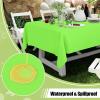 imageSmiry Disposable Table Cloth  6 Pack 54 x 108 Inch Waterproof Rectangle Tablecloths for Parties Decorative Plastic Table Cover Leakproof ampamp Sturdy NavyLime Green