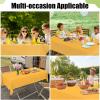 imageSmiry Disposable Table Cloth  6 Pack 54 x 108 Inch Waterproof Rectangle Tablecloths for Parties Decorative Plastic Table Cover Leakproof ampamp Sturdy NavyMustard Yellow