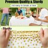 imageSmiry Disposable Table Cloth  6 Pack 54 x 108 Inch Waterproof Rectangle Tablecloths for Parties Decorative Plastic Table Cover Leakproof ampamp Sturdy NavyWhite  Gold