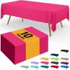 imageSmiry Disposable Table Cloth  6 Pack 54 x 108 Inch Waterproof Rectangle Tablecloths for Parties Decorative Plastic Table Cover Leakproof ampamp Sturdy NavyHot Pink