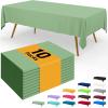imageSmiry Disposable Table Cloth  6 Pack 54 x 108 Inch Waterproof Rectangle Tablecloths for Parties Decorative Plastic Table Cover Leakproof ampamp Sturdy NavySage Green