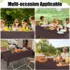 imageSmiry Disposable Table Cloth  6 Pack 54 x 108 Inch Waterproof Rectangle Tablecloths for Parties Decorative Plastic Table Cover Leakproof ampamp Sturdy NavyCoffee