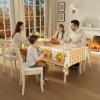 imageSmiry Disposable Table Cloth  6 Pack 54 x 108 Inch Waterproof Rectangle Tablecloths for Parties Decorative Plastic Table Cover Leakproof ampamp Sturdy NavyOrange  White