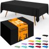 imageSmiry Disposable Table Cloth  6 Pack 54 x 108 Inch Waterproof Rectangle Tablecloths for Parties Decorative Plastic Table Cover Leakproof ampamp Sturdy NavyBlack
