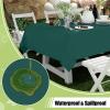 imageSmiry Disposable Table Cloth  6 Pack 54 x 108 Inch Waterproof Rectangle Tablecloths for Parties Decorative Plastic Table Cover Leakproof ampamp Sturdy NavyChristmas Green