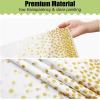 imageSmiry Disposable Table Cloth  6 Pack 54 x 108 Inch Waterproof Rectangle Tablecloths for Parties Decorative Plastic Table Cover Leakproof ampamp Sturdy NavyWhite  Gold