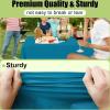 imageSmiry Disposable Table Cloth  6 Pack 54 x 108 Inch Waterproof Rectangle Tablecloths for Parties Decorative Plastic Table Cover Leakproof ampamp Sturdy NavyAqua