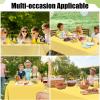 imageSmiry Disposable Table Cloth  6 Pack 54 x 108 Inch Waterproof Rectangle Tablecloths for Parties Decorative Plastic Table Cover Leakproof ampamp Sturdy NavyYellow