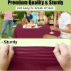 imageSmiry Disposable Table Cloth  6 Pack 54 x 108 Inch Waterproof Rectangle Tablecloths for Parties Decorative Plastic Table Cover Leakproof ampamp Sturdy NavyWine Red