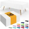 imageSmiry Disposable Table Cloth  6 Pack 54 x 108 Inch Waterproof Rectangle Tablecloths for Parties Decorative Plastic Table Cover Leakproof ampamp Sturdy NavyWhite