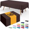 imageSmiry Disposable Table Cloth  6 Pack 54 x 108 Inch Waterproof Rectangle Tablecloths for Parties Decorative Plastic Table Cover Leakproof ampamp Sturdy NavyCoffee