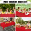 imageSmiry Disposable Table Cloth  6 Pack 54 x 108 Inch Waterproof Rectangle Tablecloths for Parties Decorative Plastic Table Cover Leakproof ampamp Sturdy NavyRed
