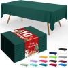 imageSmiry Disposable Table Cloth  6 Pack 54 x 108 Inch Waterproof Rectangle Tablecloths for Parties Decorative Plastic Table Cover Leakproof ampamp Sturdy NavyChristmas Green