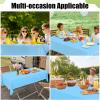 imageSmiry Disposable Table Cloth  6 Pack 54 x 108 Inch Waterproof Rectangle Tablecloths for Parties Decorative Plastic Table Cover Leakproof ampamp Sturdy NavyLight Blue
