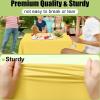 imageSmiry Disposable Table Cloth  6 Pack 54 x 108 Inch Waterproof Rectangle Tablecloths for Parties Decorative Plastic Table Cover Leakproof ampamp Sturdy NavyYellow