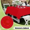imageSmiry Disposable Table Cloth  6 Pack 54 x 108 Inch Waterproof Rectangle Tablecloths for Parties Decorative Plastic Table Cover Leakproof ampamp Sturdy NavyRed